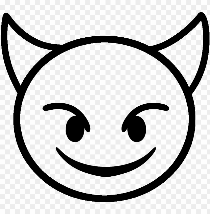 devil emoji vinyl decal devil emoji coloring page PNG transparent with Clear Background ID 222453
