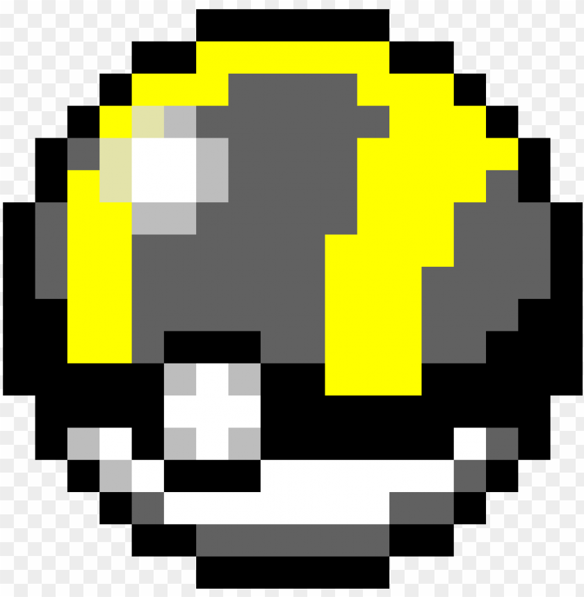 Ultra Ball Pokeball Pixel PNG Transparent With Clear Background ID