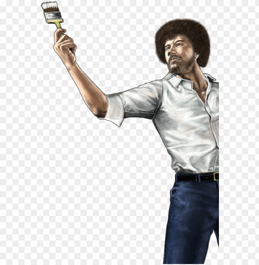 Download A Quick Section On Bob S Ross Life Bob Ross No Background Png Free Png Images Toppng - bob ross roblox