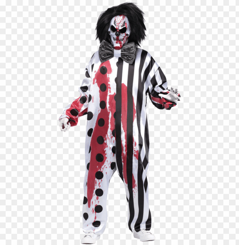 Download Adult Bleeding Killer Clown Costume Killer Clowns Halloween Costumes Png Free Png Images Toppng - killer clown roblox clown outfit