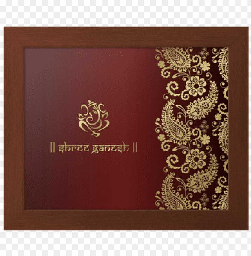 Download anesh, traditional hindu wedding card design, india - indian desi  png - Free PNG Images | TOPpng