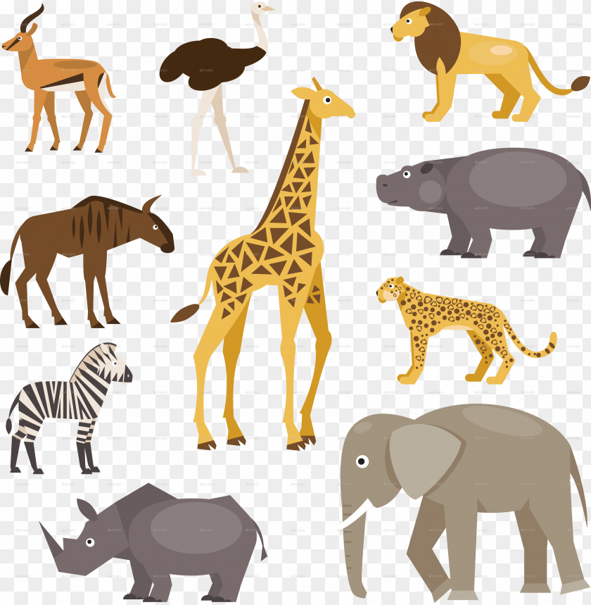 Download Animals Savannah Animals Savannah African Savanna Animals Png Free Png Images Toppng