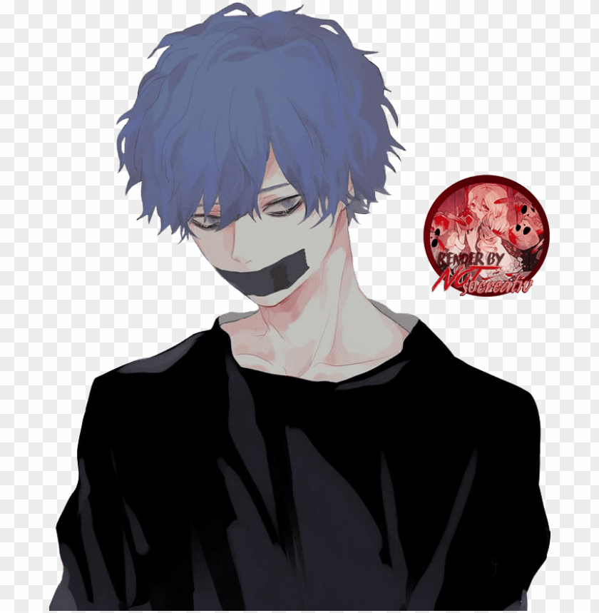 Anime Boy With Blue Hair, Boy, Anime, Blue PNG Transparent Clipart Image  and PSD File for Free Download