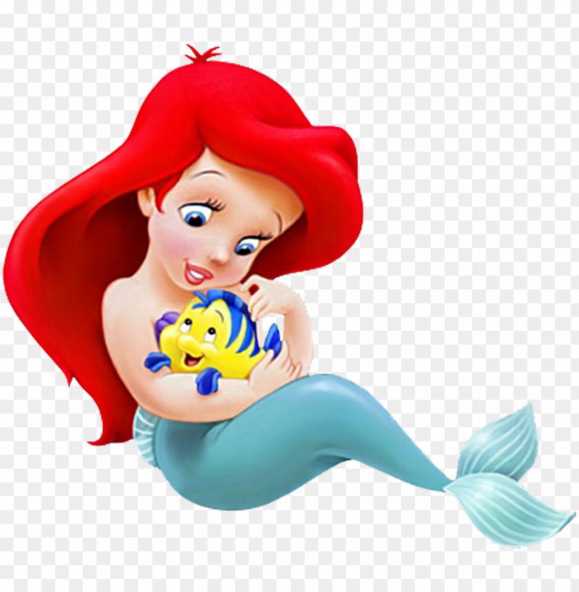 Download Ariel Flounder The Little Mermaid Baby Disney Princess Cartoon Characters Png Free Png Images Toppng