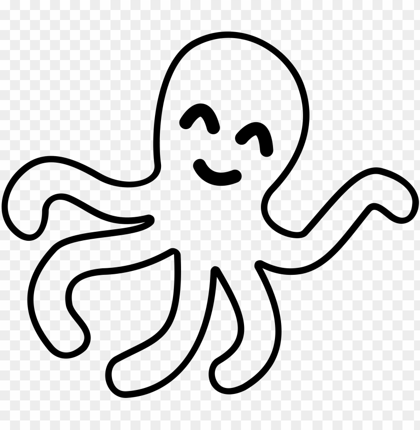 Download baby octopus redrawn icons png - outline of a octopus png - Free  PNG Images | TOPpng