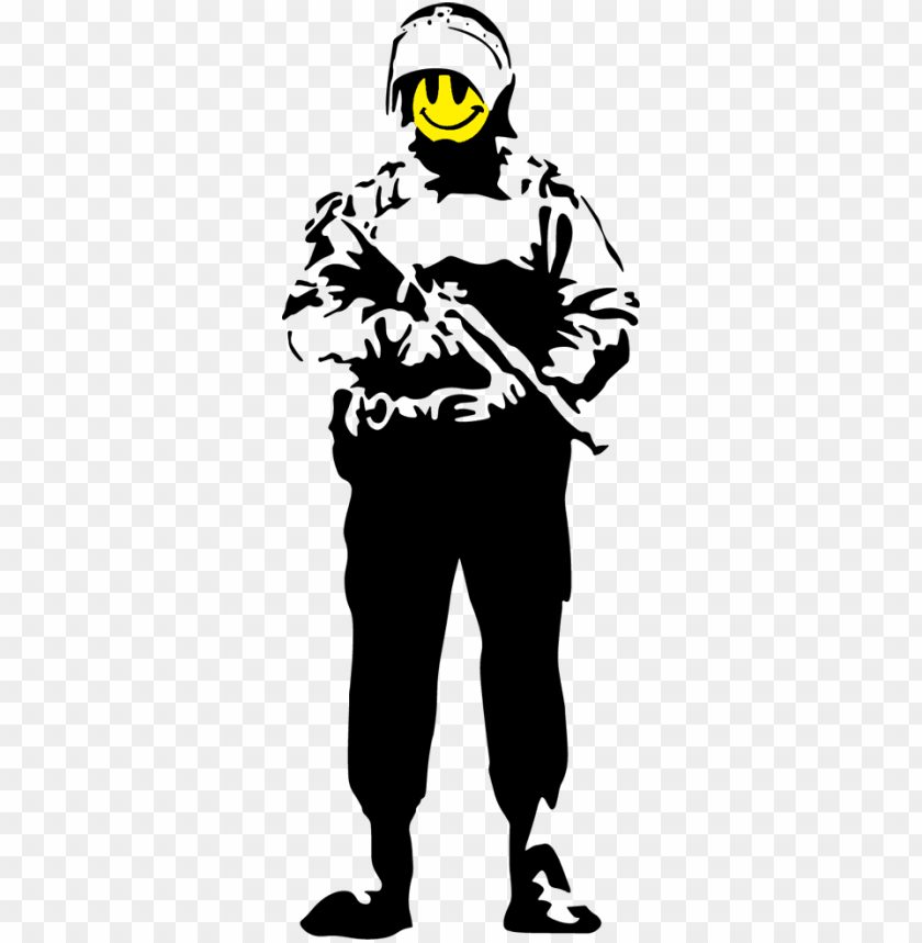 Download Banksy Riot Guard Wall Sticker Banksy Smiley Co Png Free Png Images Toppng - police riot helmet roblox
