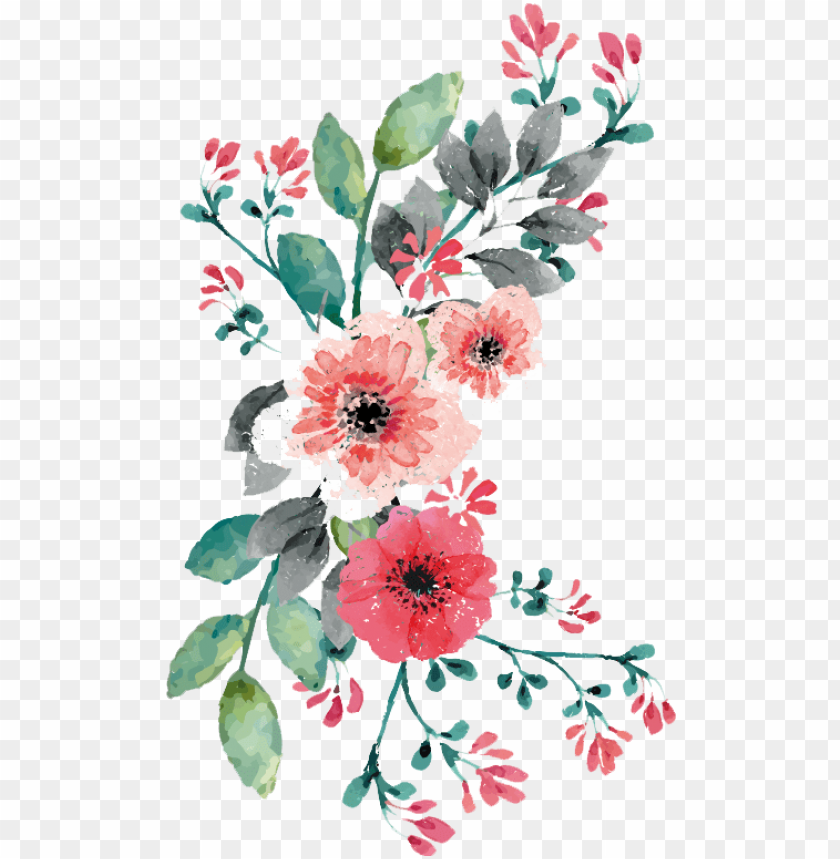 Download Banner Flower Wedding Moderner Vintager Watercolor Mit Blumen Kisse Png Free Png Images Toppng