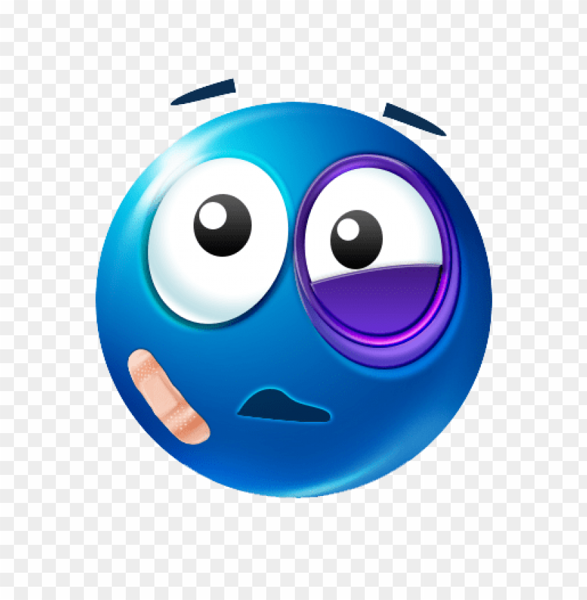 Download Black Eye Emoji Blue Png Free Png Images Toppng