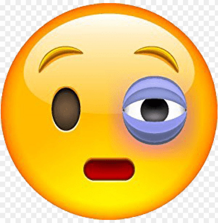 Download Black Eye Emoji Emoticon Png Free Png Images Toppng