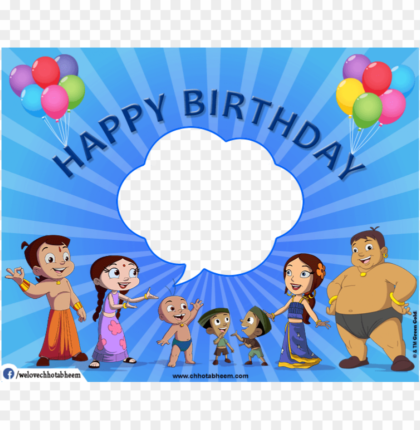 Download chhota bheem photobooth - happy birthday images chota bheem png -  Free PNG Images | TOPpng