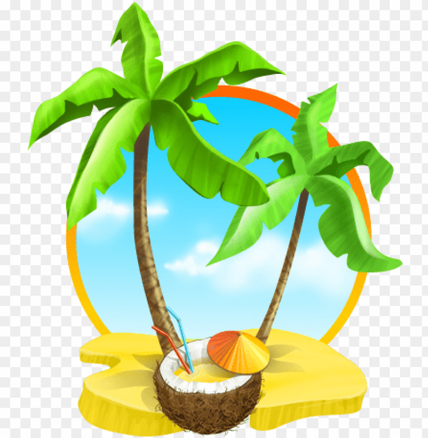 Download coconut tree leaves png download - coconut tree beach png - Free  PNG Images | TOPpng