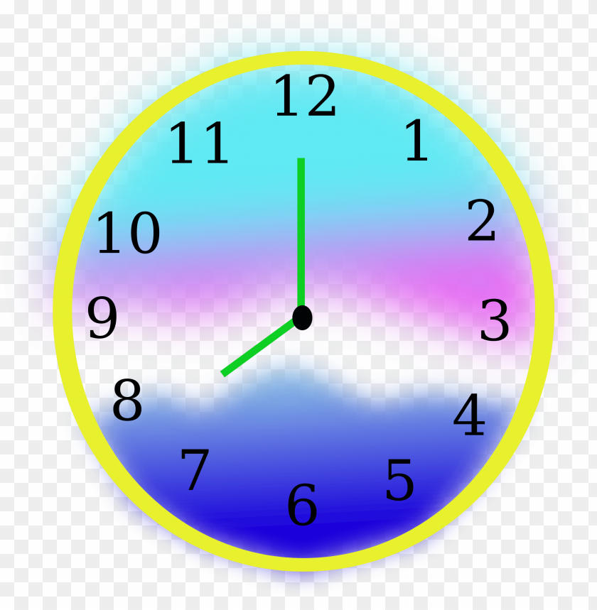 Download Colorful Clock Clipart Png Free Png Images Toppng