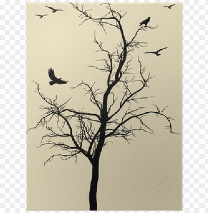 Free download  HD PNG dead tree with birds tattoo PNG image with  transparent background  TOPpng