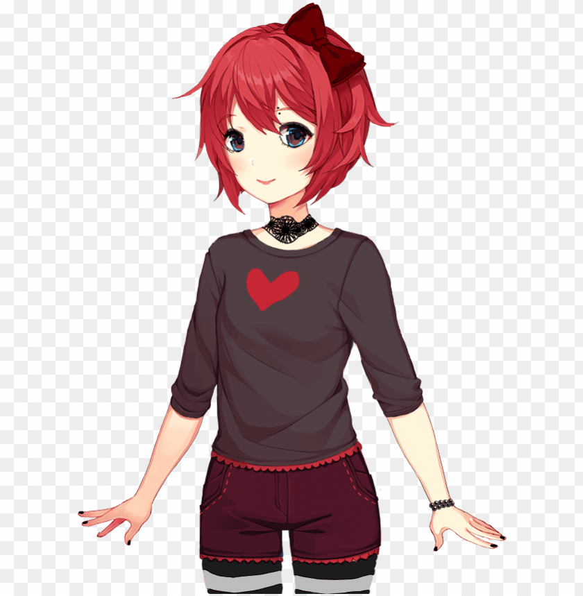 Download Doki Doki Gothic Club Doki Doki Literature Club Yuri Ddlc Sayori Casual Outfit Png Free Png Images Toppng