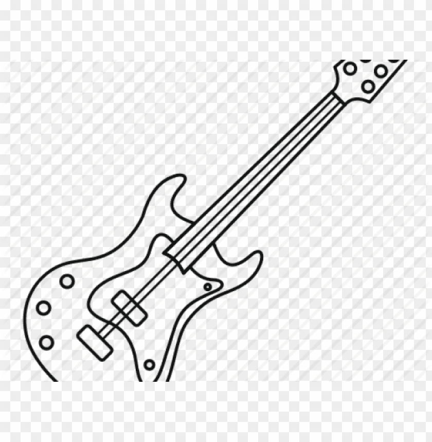 Guitar Music Instrument Music Notes Vector Drawing  Bass Guitar HD Png  Download  Transparent Png Image  PNGitem