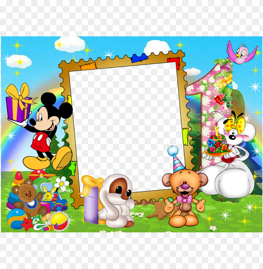 Download frames png fotos aniversario cartoon photo frame hd background png  - Free PNG Images | TOPpng