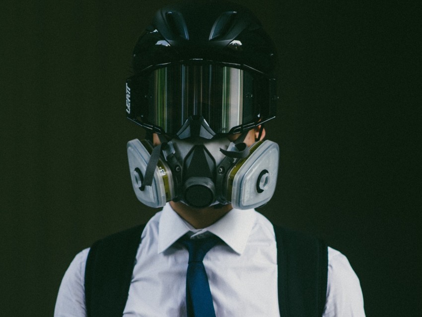 Download Gas Mask Mask Man Helmet Respirator Png Free Png