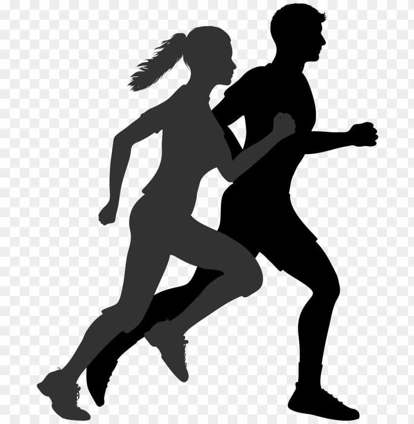 Download Download Health Free Png Image Man And Woman Running Silhouette Png Free Png Images Toppng