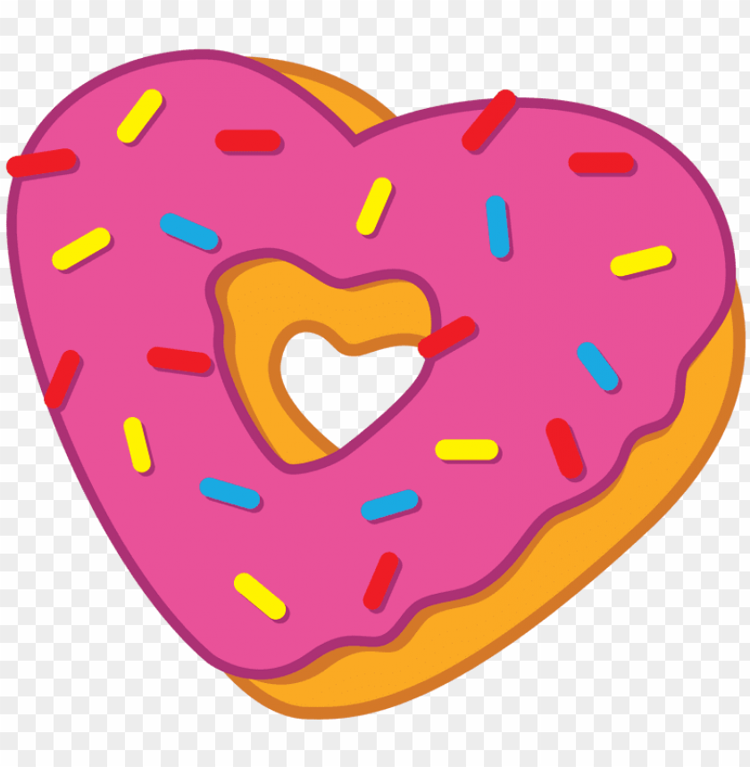 Download Heart Clipart Donut Heart Doughnut Cartoo Png Free Png Images Toppng - jelly filled doughnuts roblox roblox meme on
