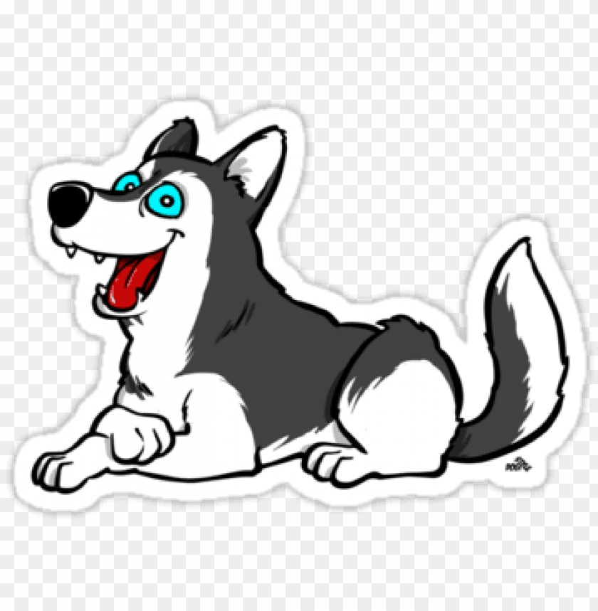 Download Husky Stickers Siberian Husky Cartoon Dog T Shirt