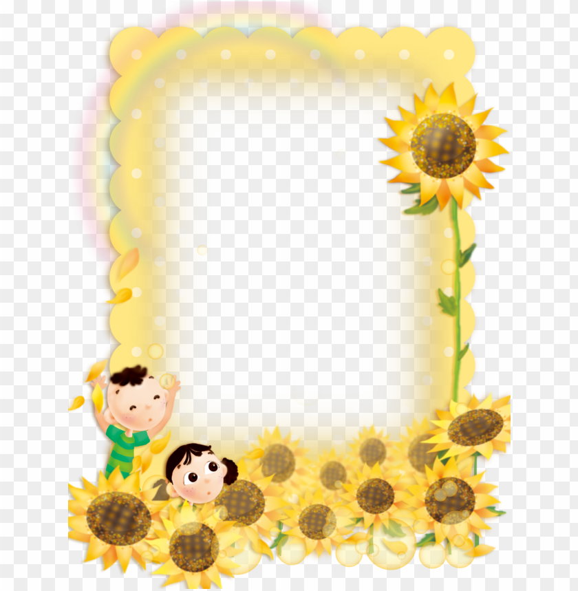 Download Icture Cute Child Border Sunflower Border Clipart Png Free Png Images Toppng