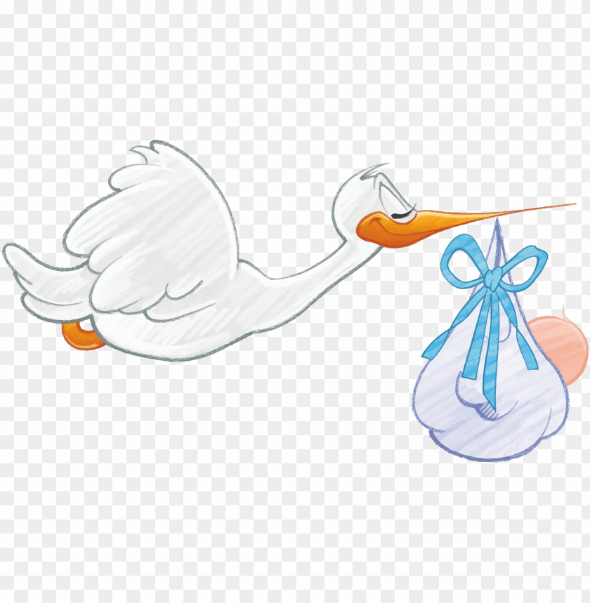 cute stork clipart baby