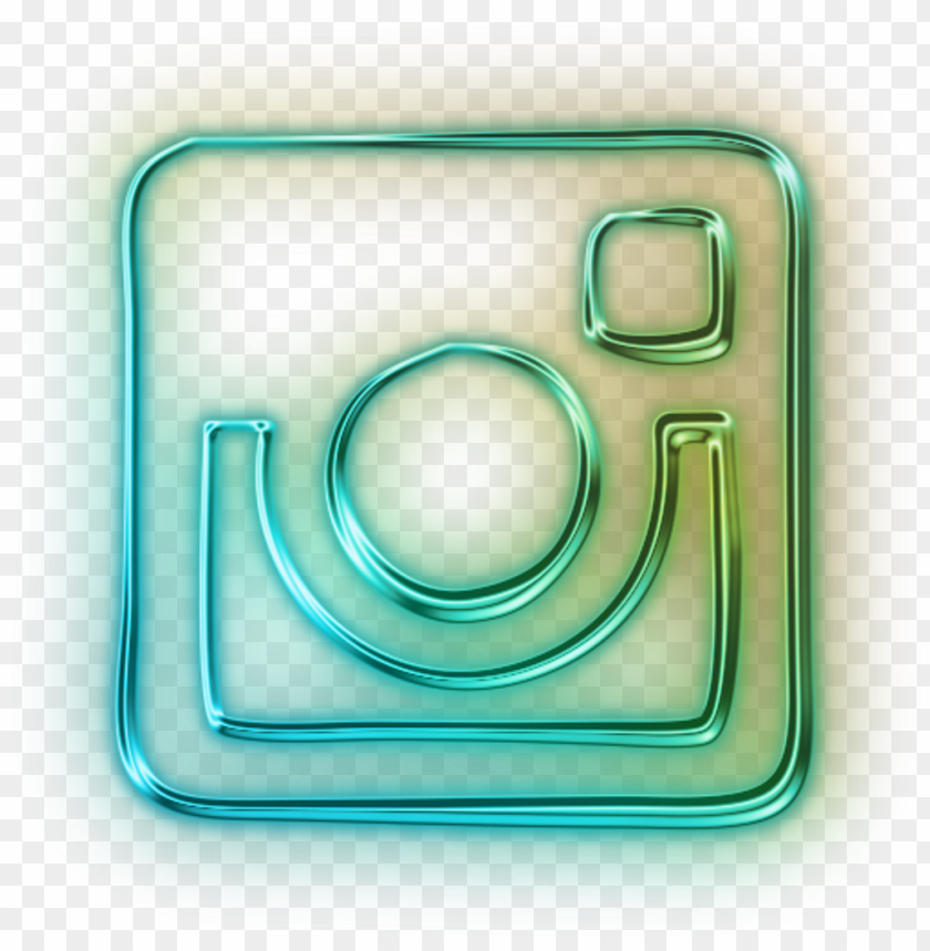 Download Instagram Logo Old Neon Light Blue Green Yellow Freetoe Neon Instagram Icon Png Free Png Images Toppng