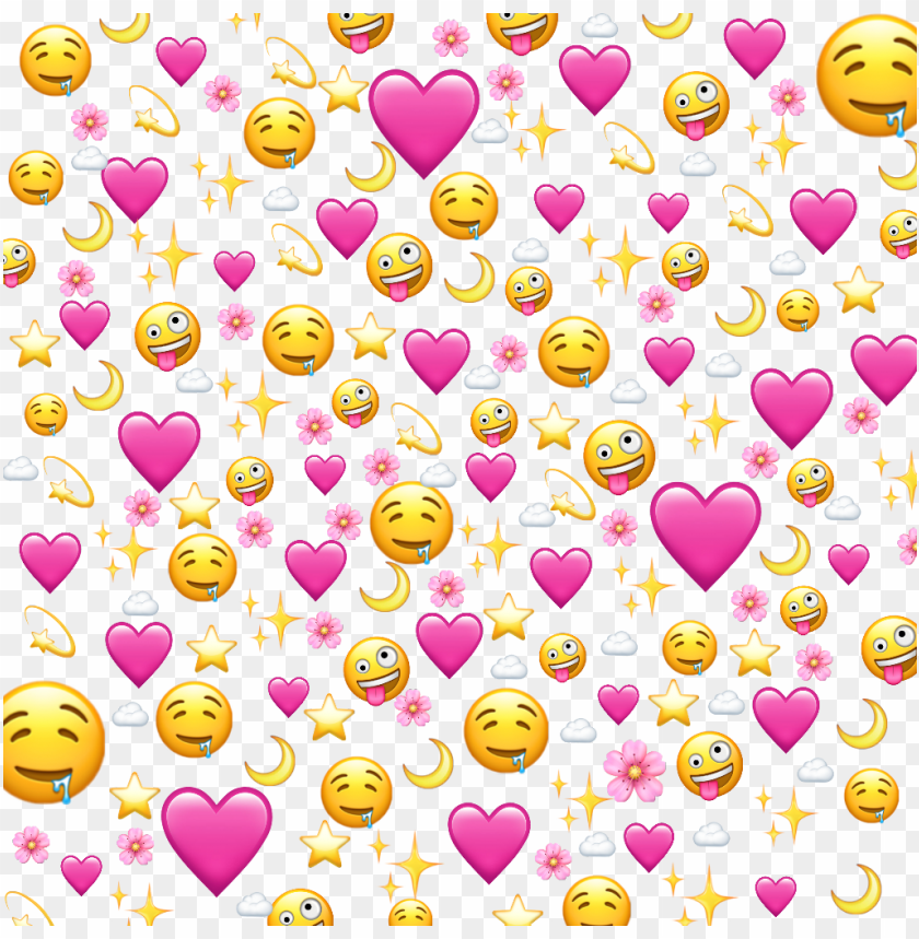 Download Love Flower Pink Emoji Ios Iphone Heart Meme Cloud