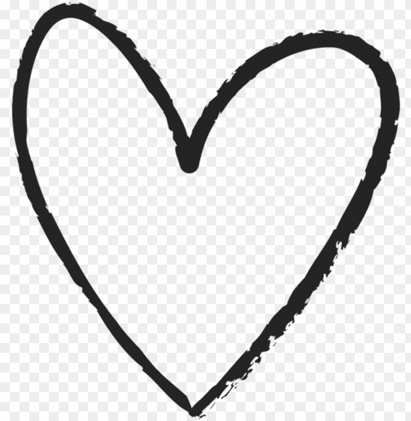 Download Love Hand Drawn Heart Symbol Outline Hand Drawn Heart Clipart Png Free Png Images Toppng