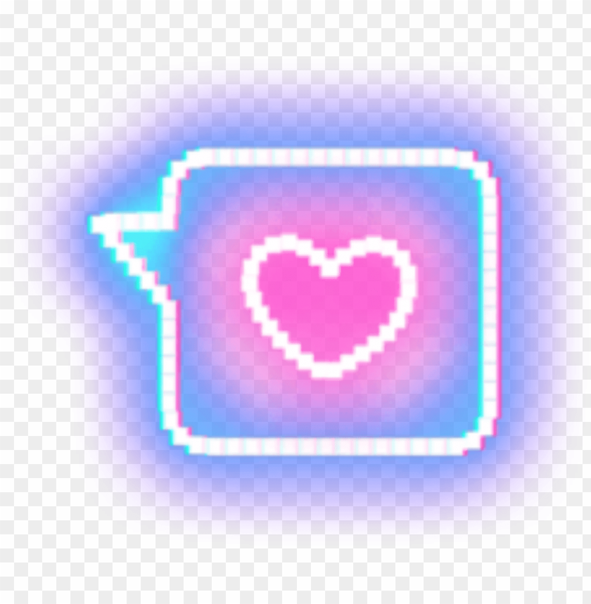 Download love stickers, picsart, love heart, balloons, neon, - emblem png -  Free PNG Images | TOPpng
