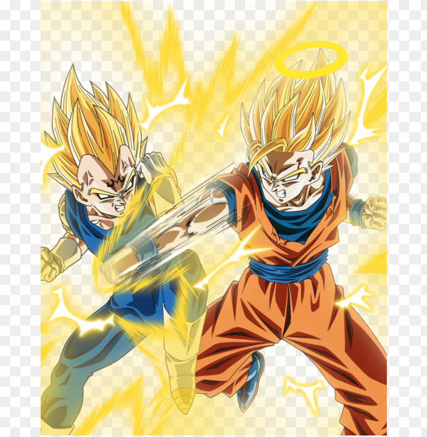 Free download, Vegeta # (Majjin SSJ) transparent background PNG clipart