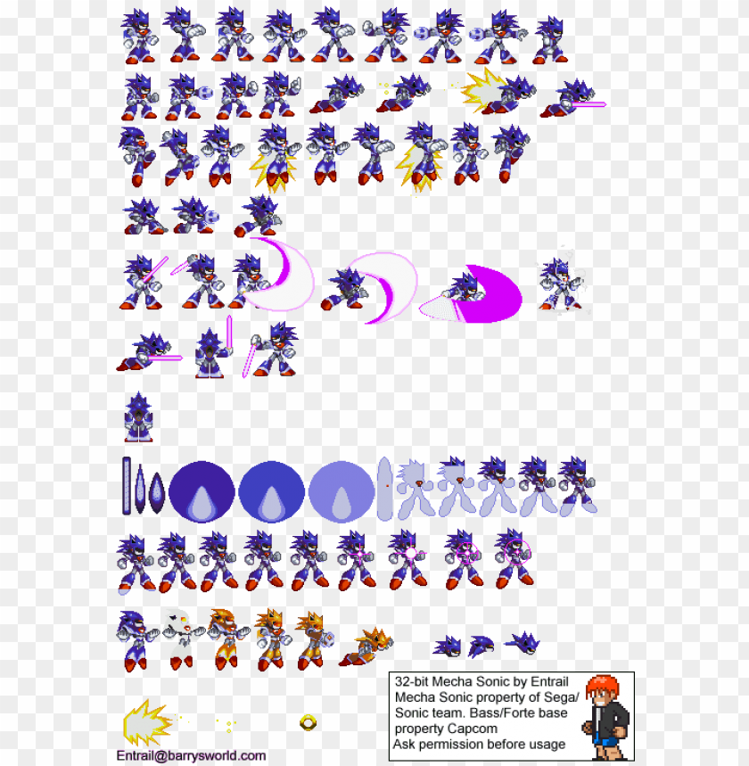 Sonic Sprite Sheet Transparent, HD Png Download , Transparent Png