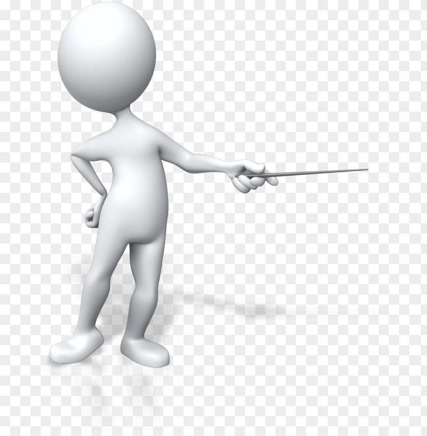Blindfolded Stickman  Great PowerPoint ClipArt for Presentations