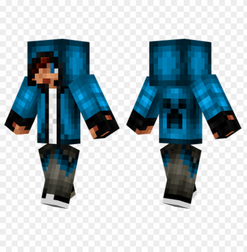 Download Minecraft Skins Blue Hoodie Skin Png Free Png Images Toppng - blue fade hoodie roblox template