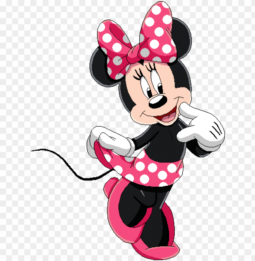 minnie mouse pink dress clipart