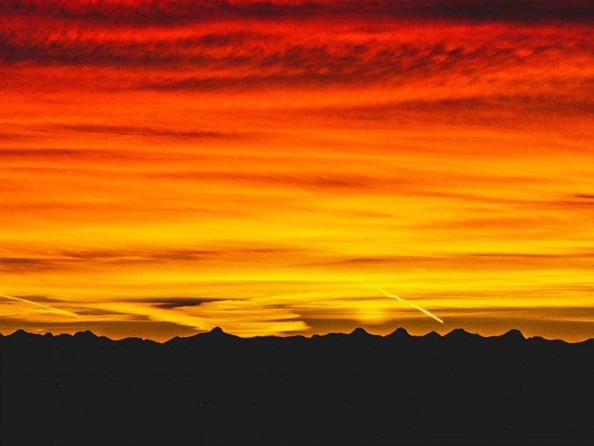 Download mountains, sunset, sky, dark, red, yellow, black png - Free PNG  Images | TOPpng