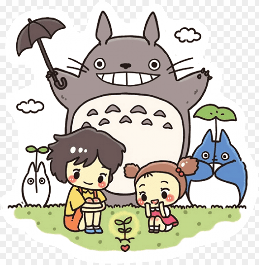 Download My Neighbor Totoro Anime Sticker Dibujos De Mi Vecino Totoro Png Free Png Images Toppng