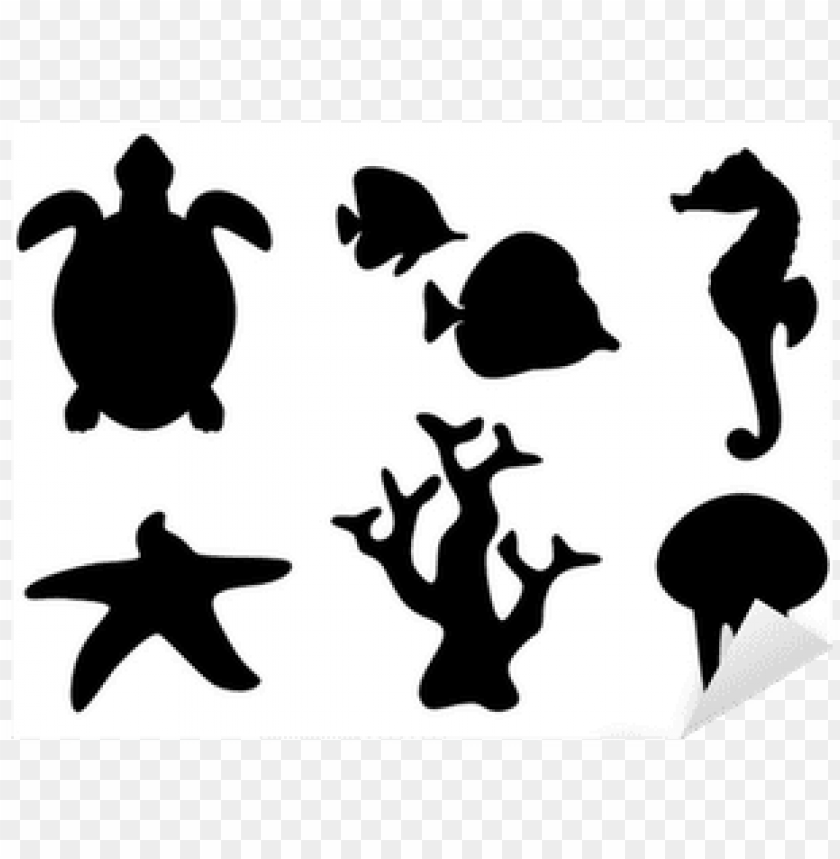 Download Ocean Animal Silhouette Clipart Free Png Free Png