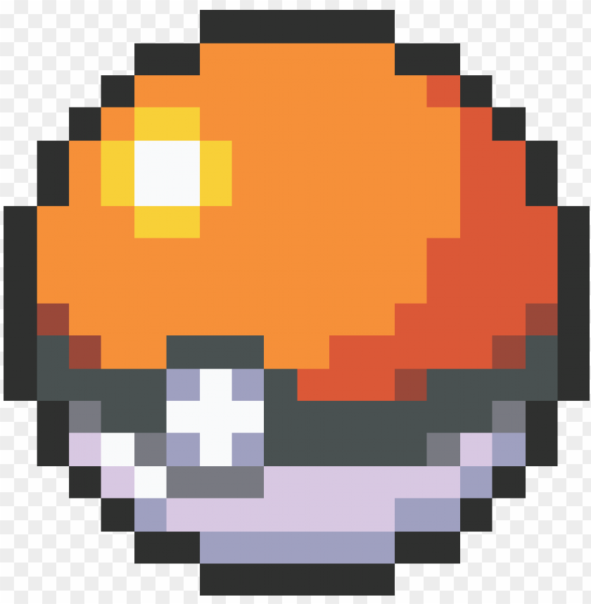 Pixel art retro 8 bit Poke Ball, from pokemon in 2023