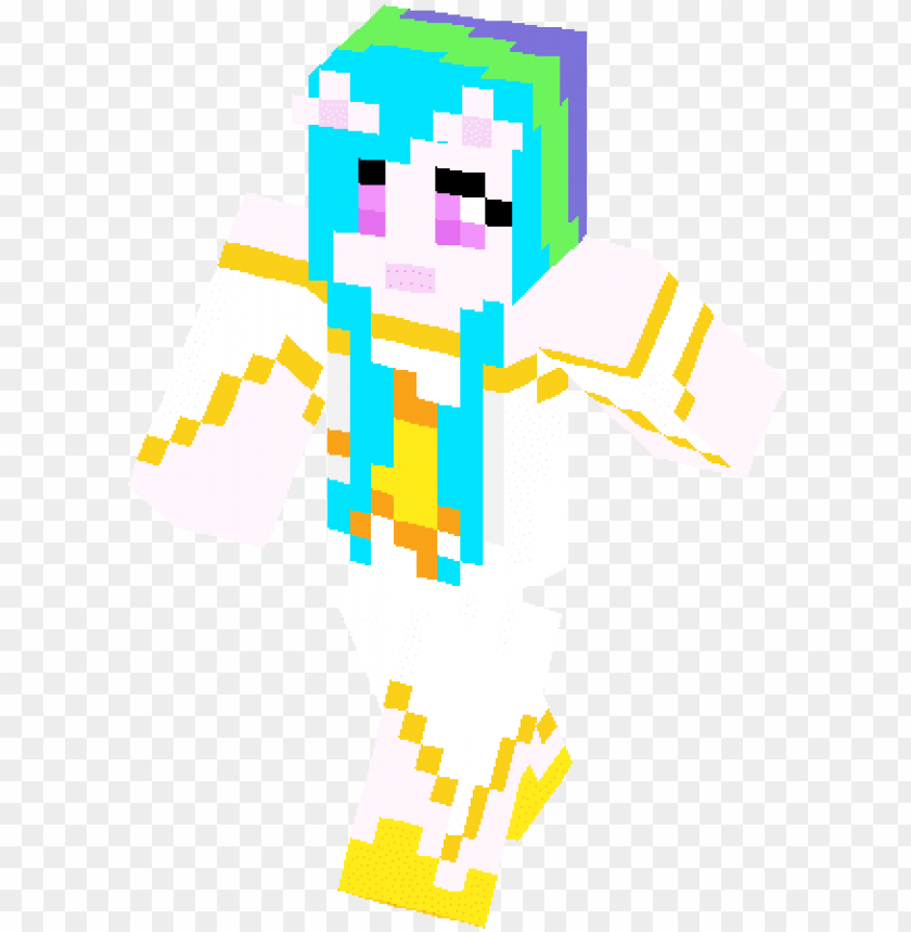 Download Rincess Celestia Skin Minecraft Cute Rainbow Girl Skins Png Free Png Images Toppng - rainbow girl dress roblox