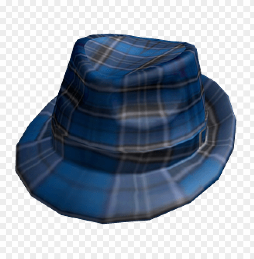 Download Roblox Blue Plaid Fedora Hat Png Free Png Images Toppng - roblox jellyfish hat