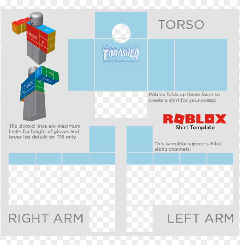 Polka Dot T-shirt Template for Roblox - Mediamodifier