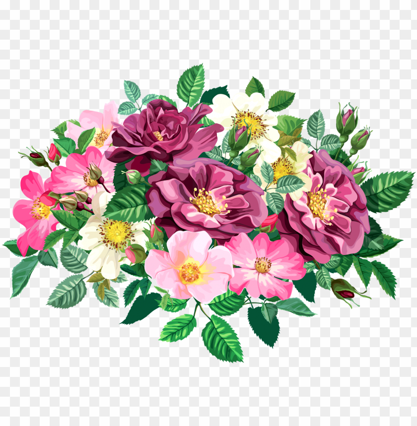Cartoon Cute Flower Bouquet Holiday Gift PNG Image Free Download And  Clipart Image For Free Download - Lovepik | 401251601