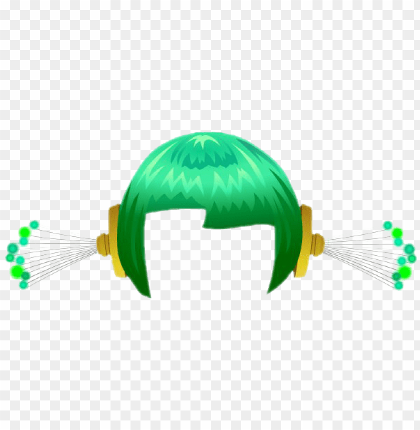 Download Space Futuristic Led Hair Green Png Free Png Images Toppng - green spiky hair roblox