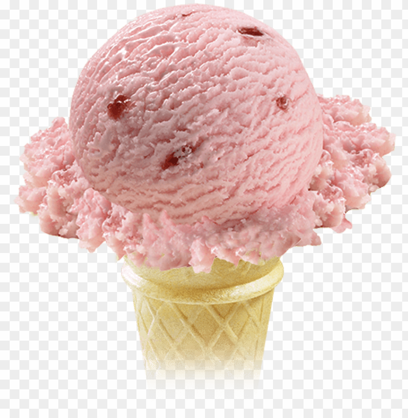 Ice Cream Scoop PNG Transparent, Strawberry Pink Ice Cream Scoop