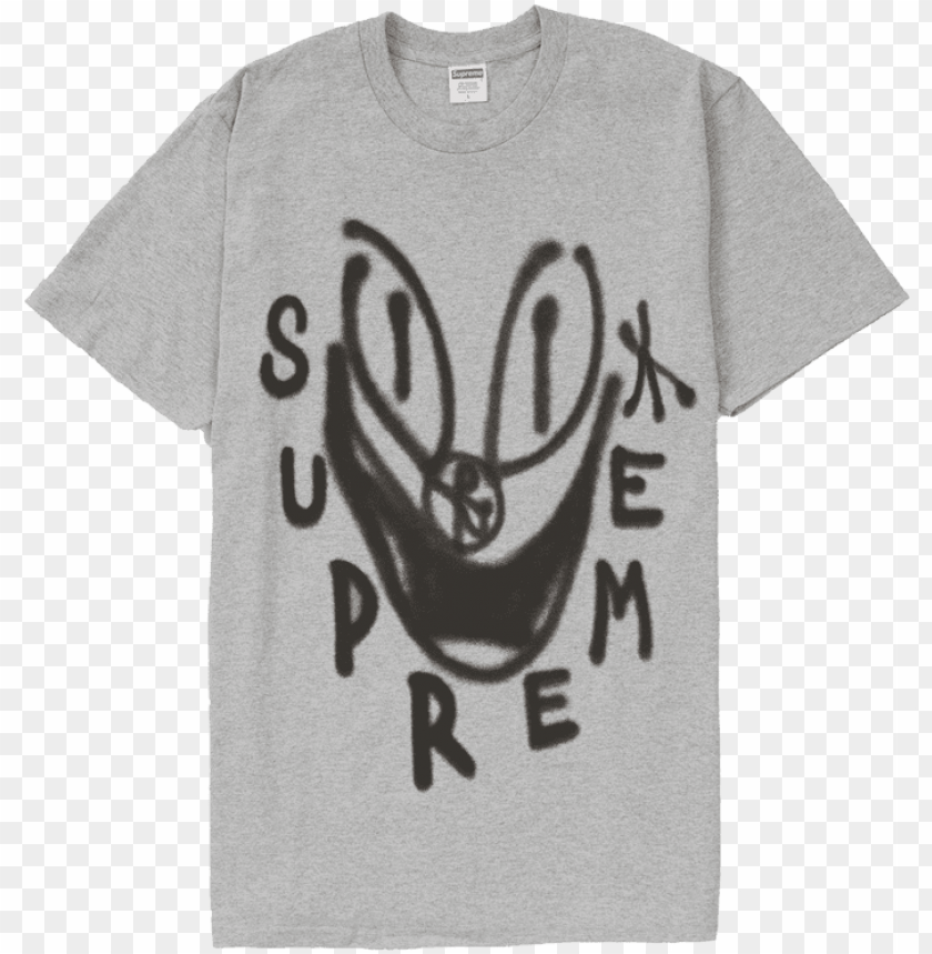 supreme smile tee white