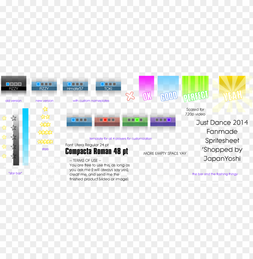 Download Template By Japanyoshii Just Dance Star Bar Png Free Png Images Toppng - how to dance in roblox 2014