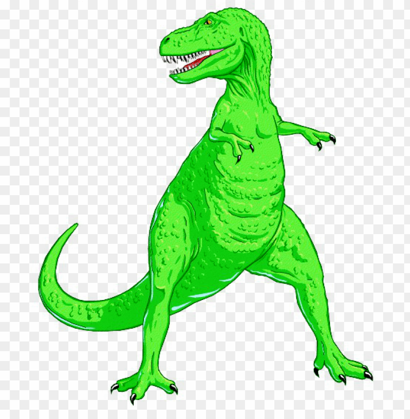 Baixe Green T-Rex Dinossauro em Postura de Ataque PNG - Creative