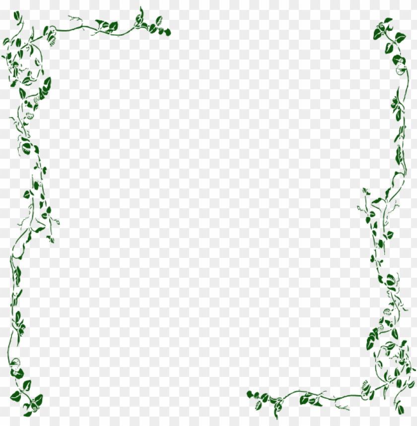 Free Clipart Of A green vine border