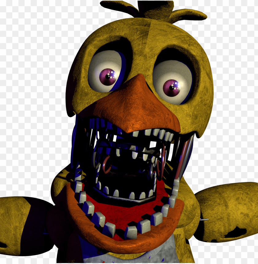 Nightmare Withered Freddy - Fnaf Nightmare Chica Png, Transparent